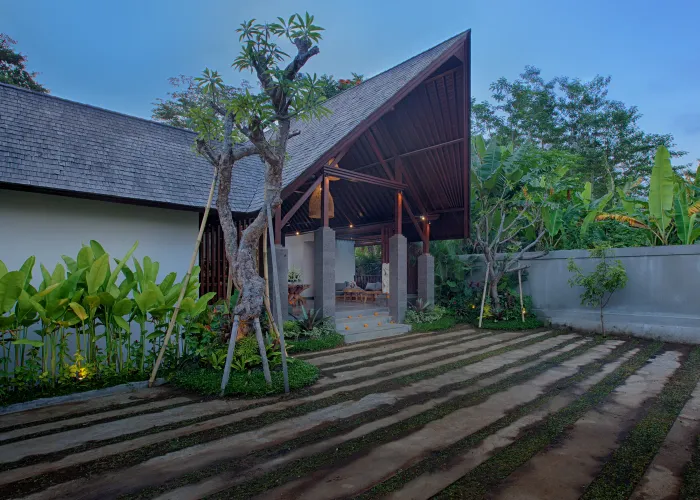 Full exterior of Villa Elitya in Ubud, Bali — complete property photography coverage