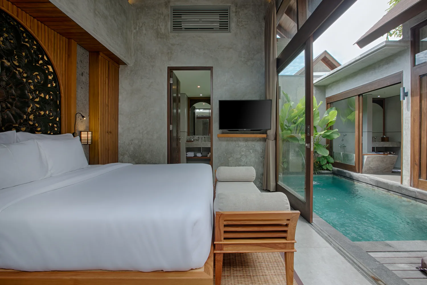 Kamar tidur villa Taman Dharmawangsa Nusa Dua Bali — foto villa profesional