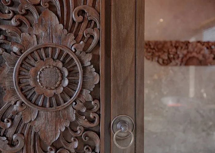 Luxury amenity detail shot at Taman Dharmawangsa, Nusa Dua — fine property photography Bali