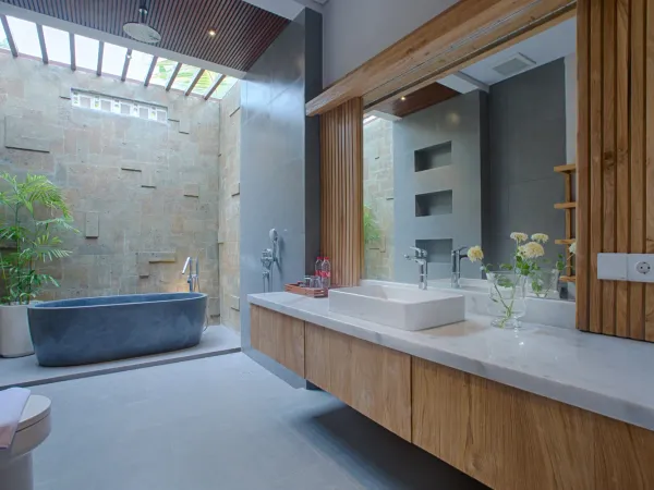 Bathroom at Villa Elitya, Ubud, Bali — luxury villa photography